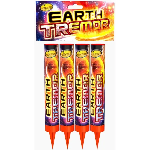 The box of Earth Tremor Roman Candle - 4pces
