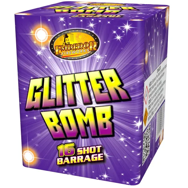 The box of Glitter Bomb - 16 Shot