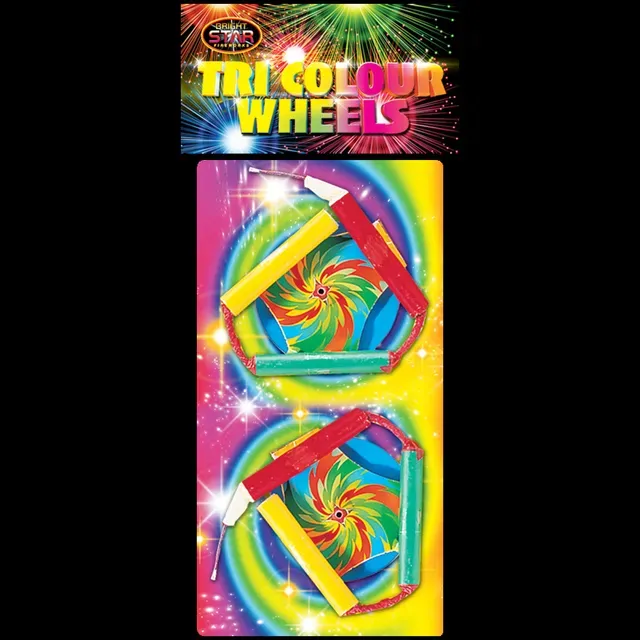 The box of Tri Colour Wheels - 2pces
